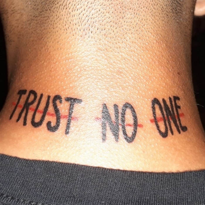 Trust No One Tattoo 92 Iconic Styles Of This Timeless Piece