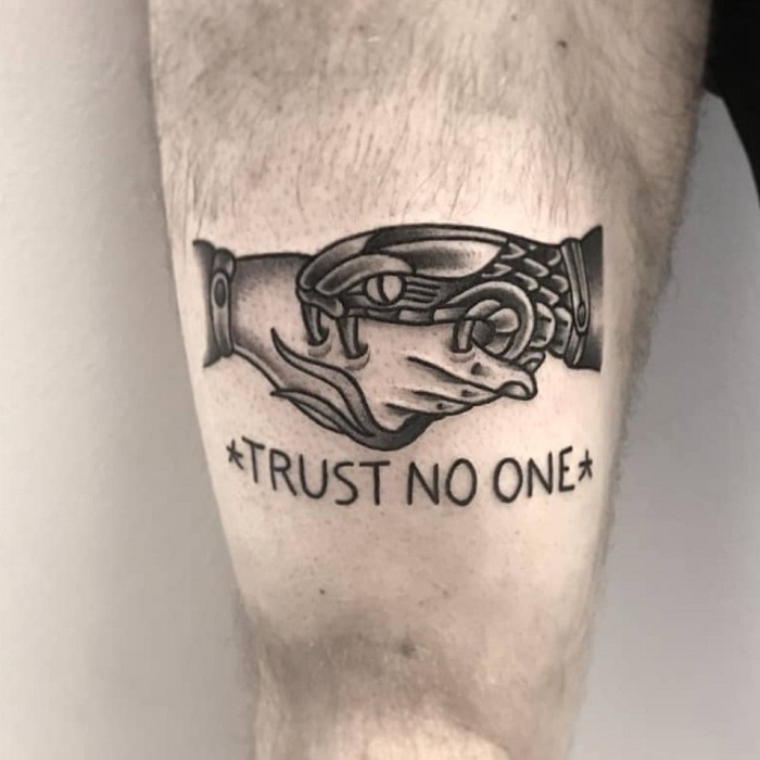 25 Trust No One Tattoo Designs You Need To See  Outsons