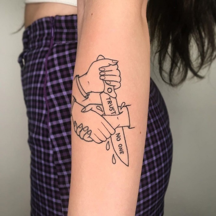 newtattoo by Joana Mid tattoo handtattoo trustnoone foryou fürd   13K Views  TikTok