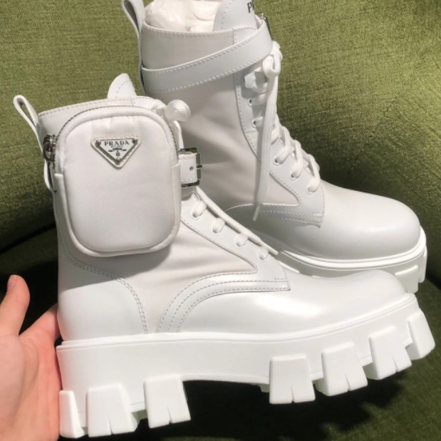 white prada boot