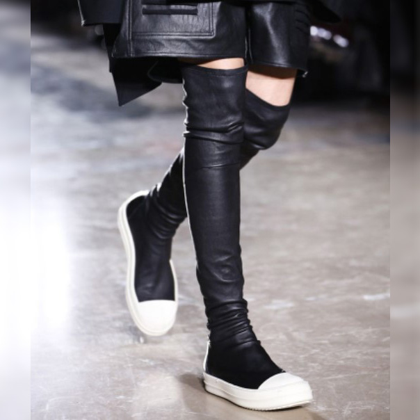 rick owens boots knee high