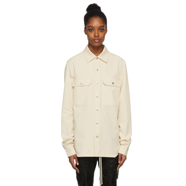 Rick Owens Off-White Drill Outershirt Jacket
