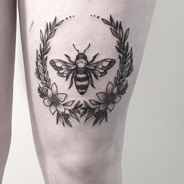 60 Cute Honey Bee Tattoo Designs in 2022 for Women and Men