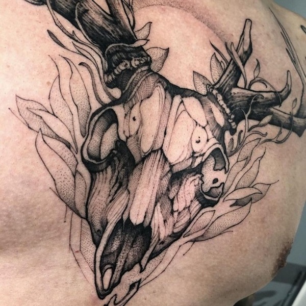 Best Deer Skull Tattoo Ideas 