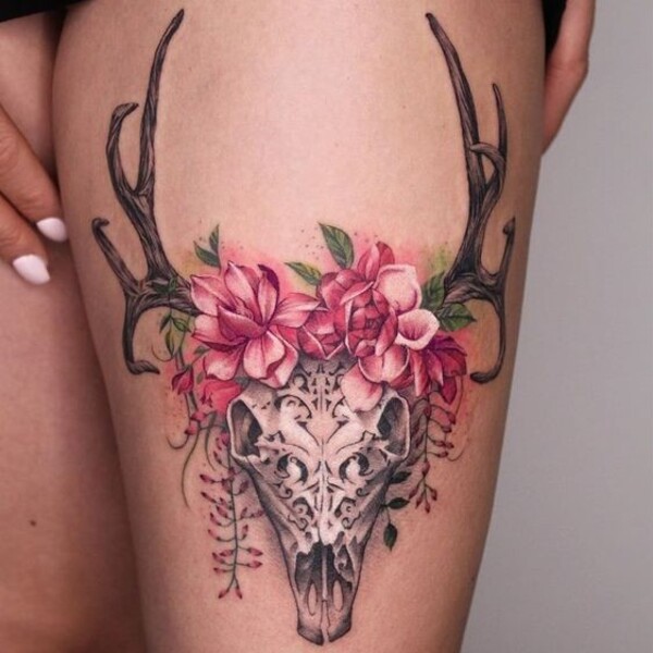 Best Deer Skull Tattoo Ideas 