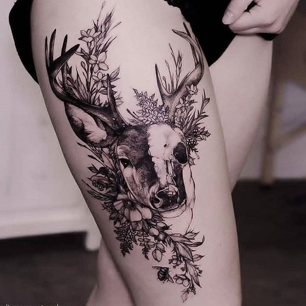 Best Deer Skull Tattoo Ideas 