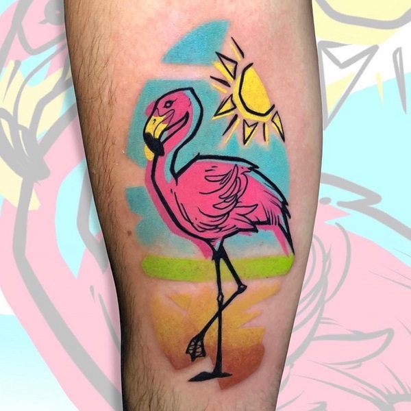 Pink Flamingo tattoo by Teresa Andrews  Photo 22871