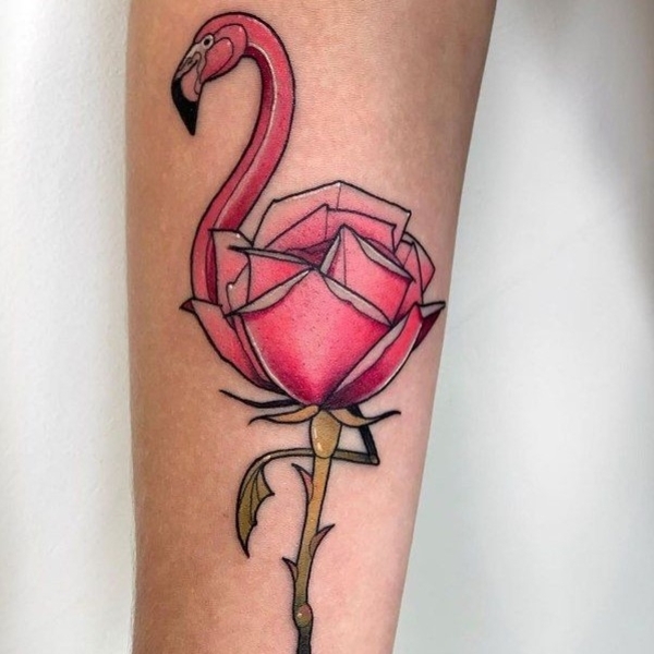 Amazing neon flamingo done by Dave! | Instagram