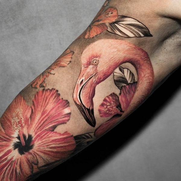 Tattoo uploaded by Flav Ink  Flamingo tattoo no outline tattoo color  tattoo watercolor  Tattoodo