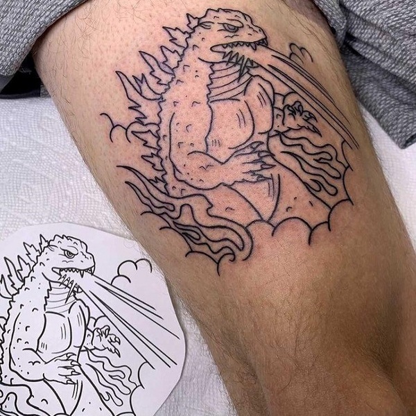 Best Godzilla Tattoo Ideas 