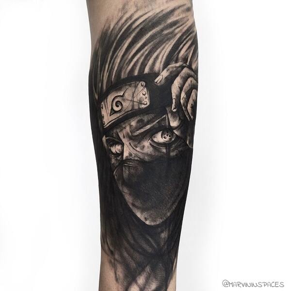 30 Kakashi Tattoo Designs For Men  Anime Ink Ideas