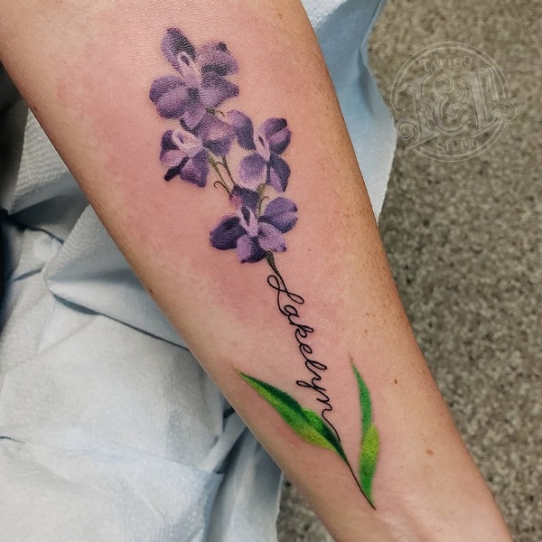 Best Larkspur Tattoo Ideas 