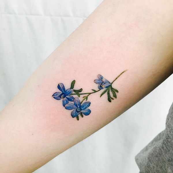 Fine line larkspur and... - Megara Wiild Fine Art and Tattoos | Facebook