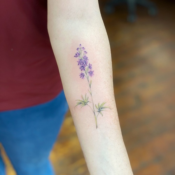 Best Larkspur Tattoo Ideas 