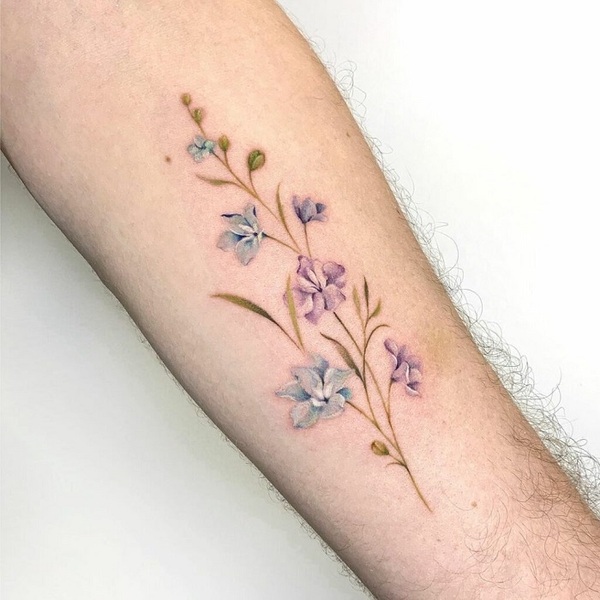 Larkspur Tattoos Symbolism Meanings and More