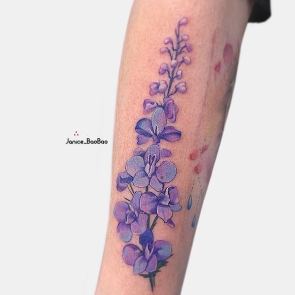 Top 35 Best Larkspur Tattoo Ideas  2021 Inspiration Guide