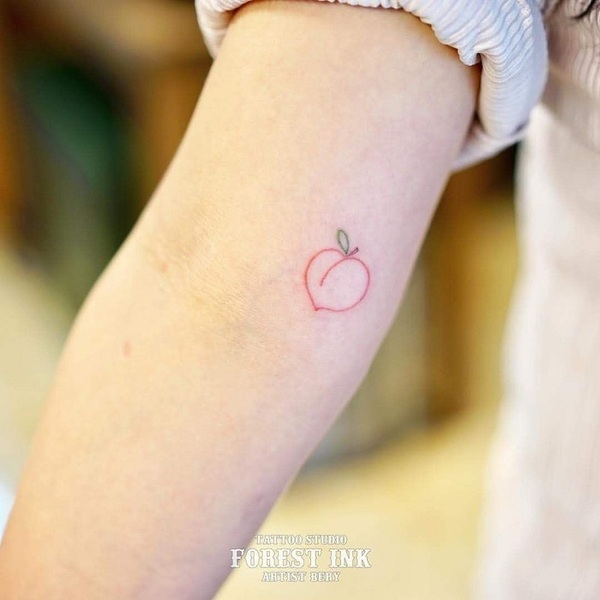 Tattoo tagged with small collarbone emoji micro symbols peach  hongdam tiny food ifttt little nature fruit illustrative   inkedappcom