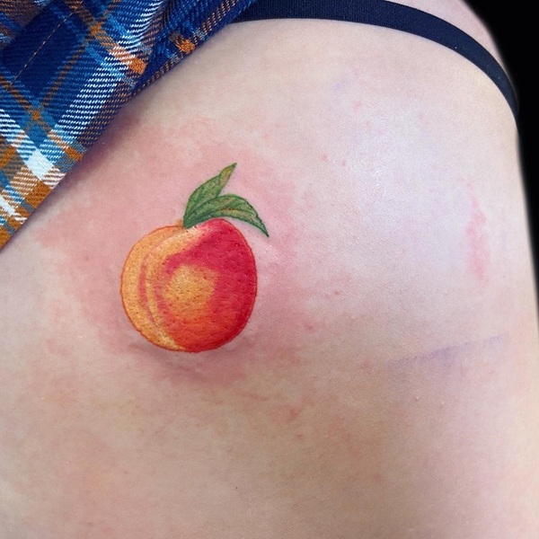 Best Peach Tattoo Ideas 