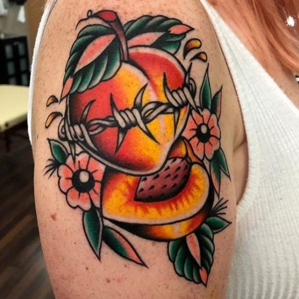 Best Peach Tattoo Ideas 