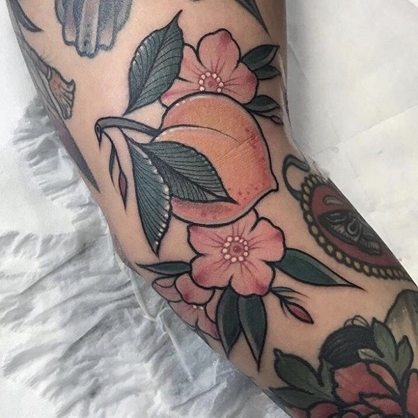 Best Peach Tattoo Ideas 