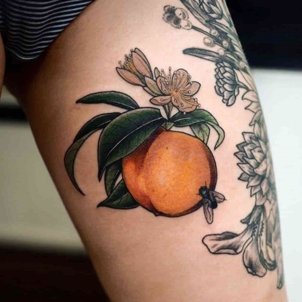 Best Peach Tattoo Ideas 