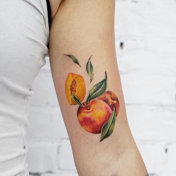 Best Peach Tattoo Ideas 