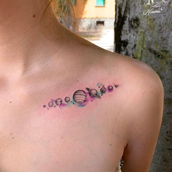 30 Examples of Solar System Tattoo  Art and Design