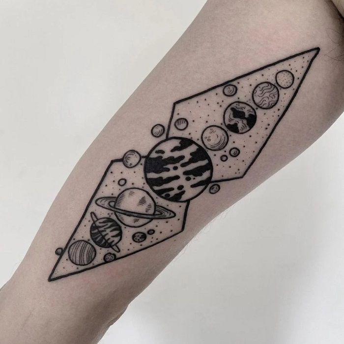 simple space tattoos