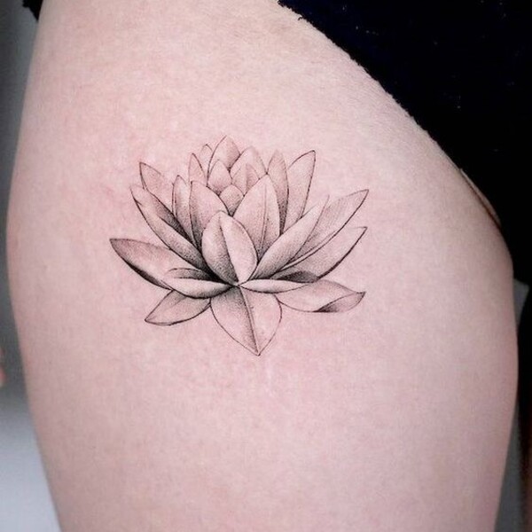 water lily flower tattoo