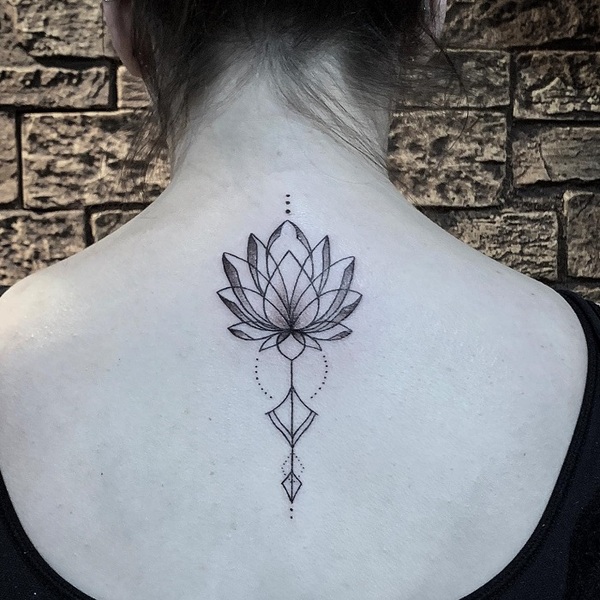 Purple Water Lily Flower Unalome Spiritual Buddhism Yoga Tattoo Sticker  for Sale by Koalaslifestyle  Redbubble