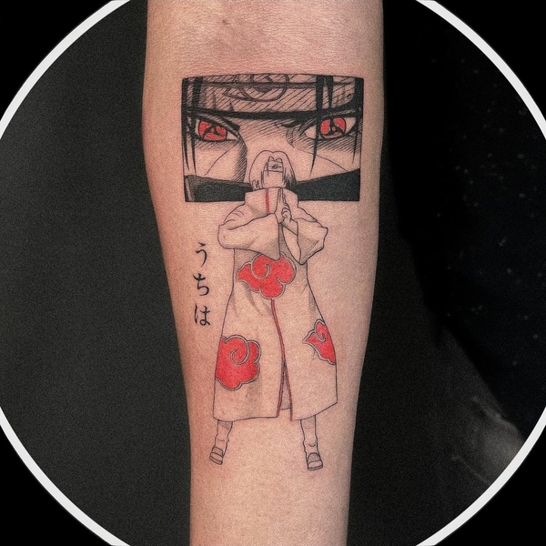 Anime Girl With Cloud Tattoo - Tattoo Ideas and Designs | Tattoos.ai