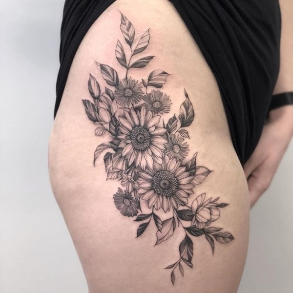 Top 30 Beautiful Aster Flower Tattoo Design Ideas 2023 Updated  Saved  Tattoo