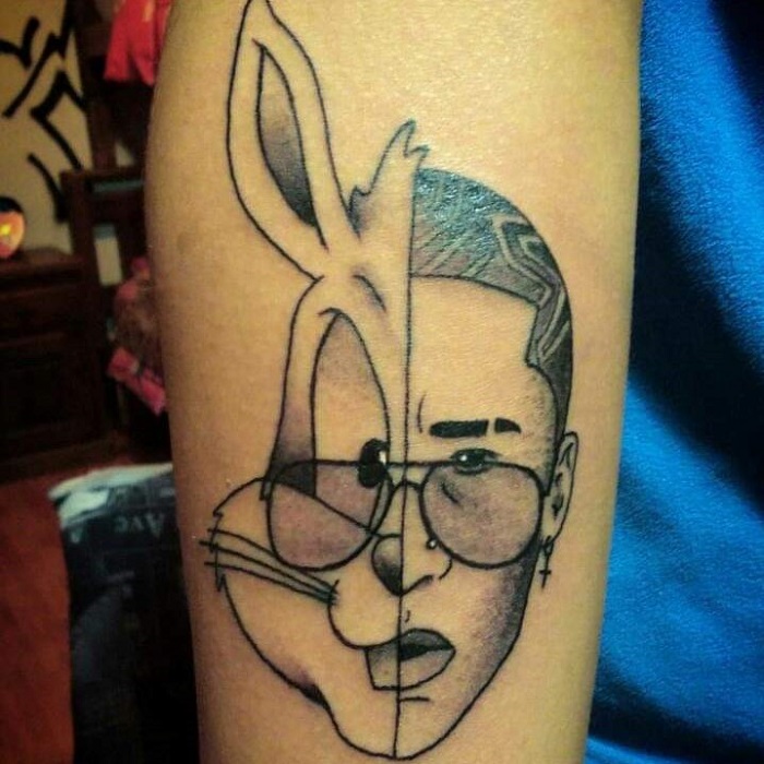 Bad Bunny Tattoo Ideas 25