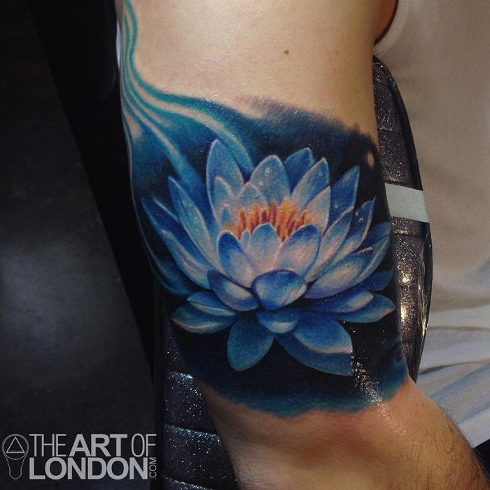 Blue Lotus Tattoo Ideas 17