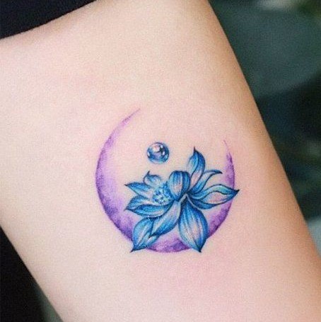 Blue Lotus Tattoo Ideas 21