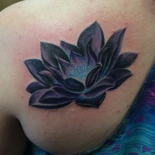 Blue Lotus Tattoo Ideas 23