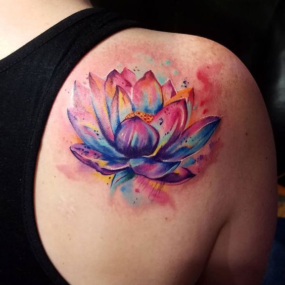 Blue Lotus Tattoo Ideas 25