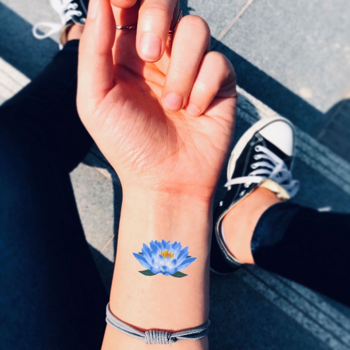 Blue Lotus Tattoo Ideas 27