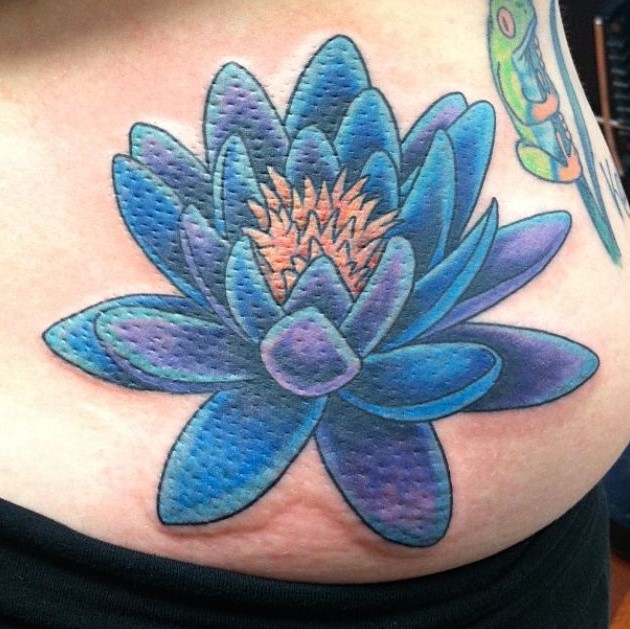 Blue Lotus Tattoo Ideas 29