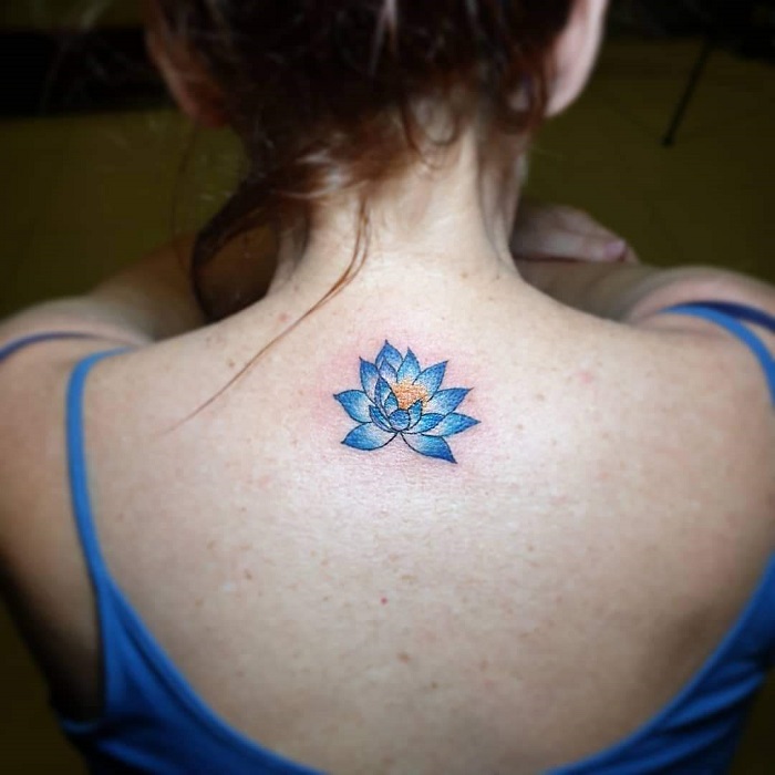 Blue Lotus Tattoo Ideas 31