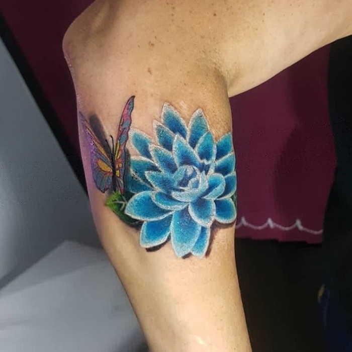 Blue Lotus Tattoo Ideas 34