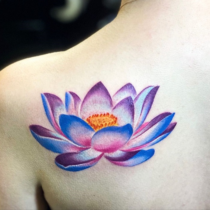 Blue Lotus Tattoo Ideas 35