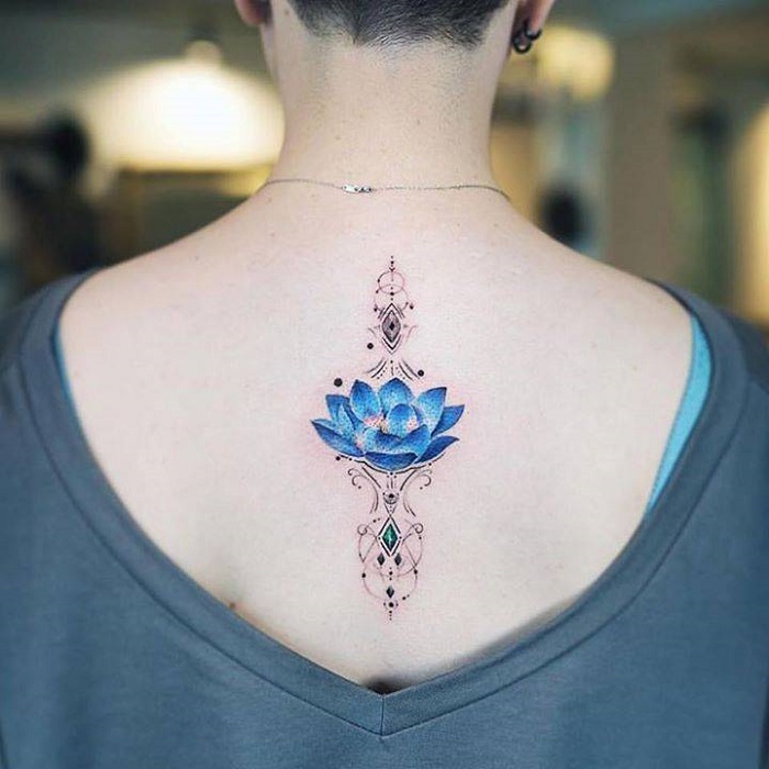 Blue Lotus Tattoo Ideas 8