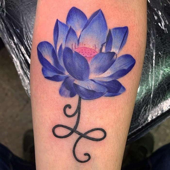 Blue Lotus Tattoo Ideas 9