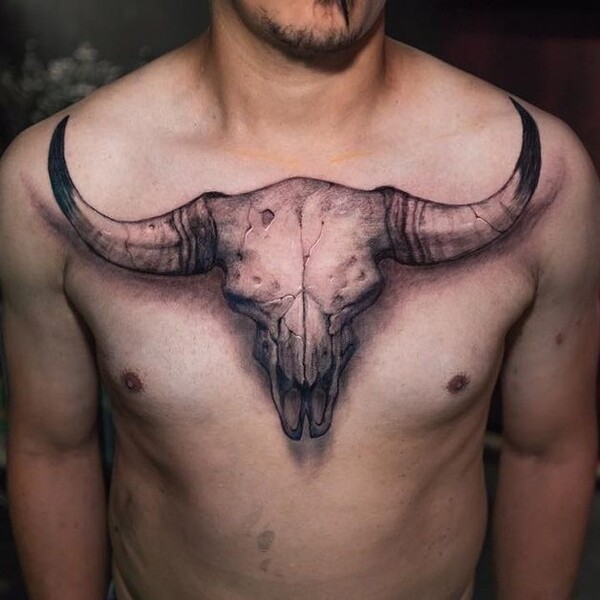 30 Best Bull Skull Tattoo Ideas 