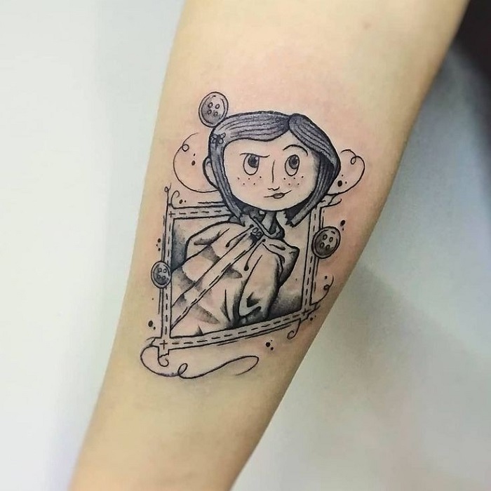 Chanti  on Instagram coraline doll tat done on whossonja       tags tattoo tat coraline coralinetattoo  Coraline tattoo Tattoos  Skull tattoo