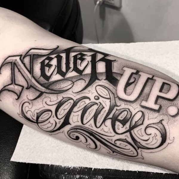 gangster tattoo fonts and lettering