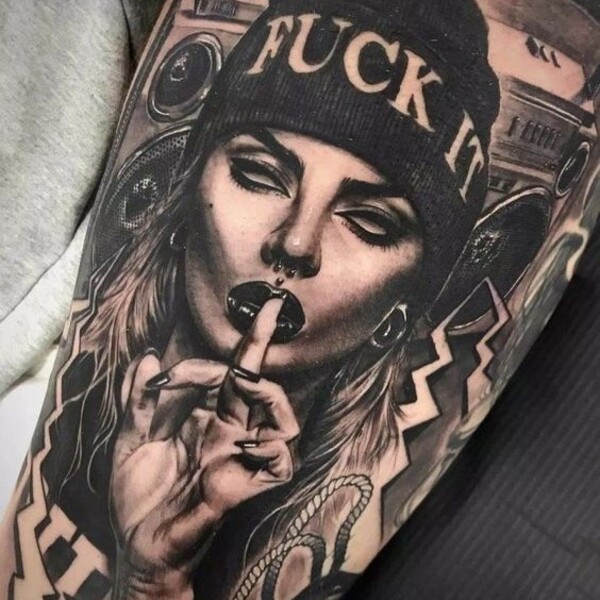 female gangster tattoos