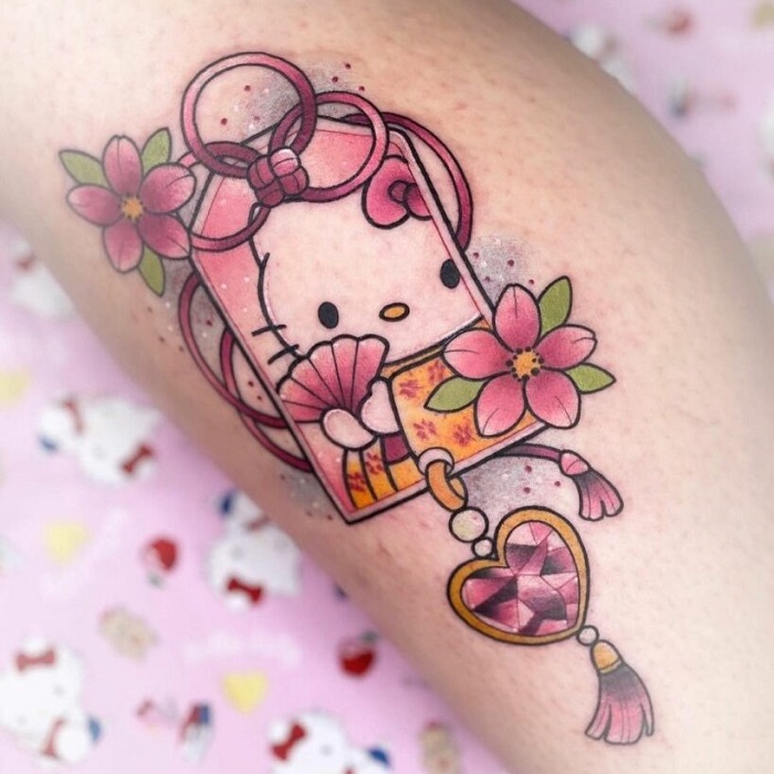 my new hello kitty tattoo done by alicia thomas at visible ink in malden  ma  rtattoos