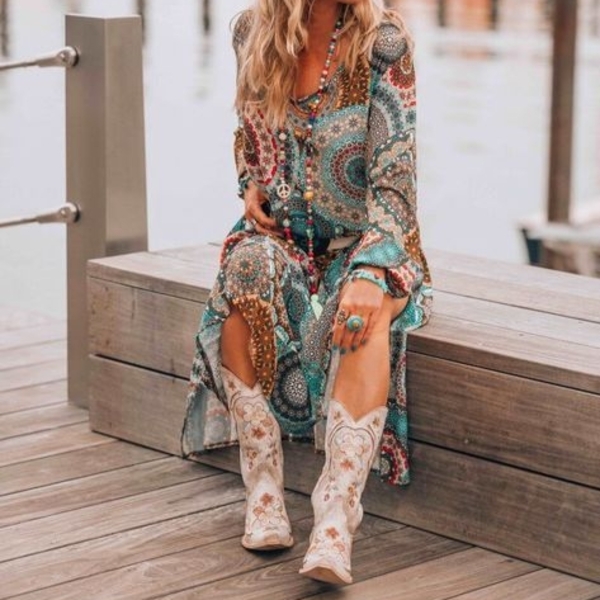a dress to wear with cowboy boots